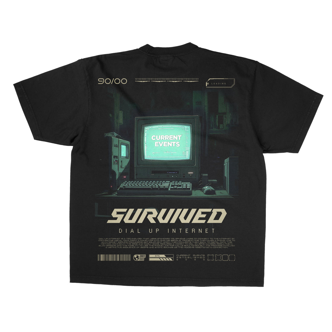 Current Events Dial up Internet Tee