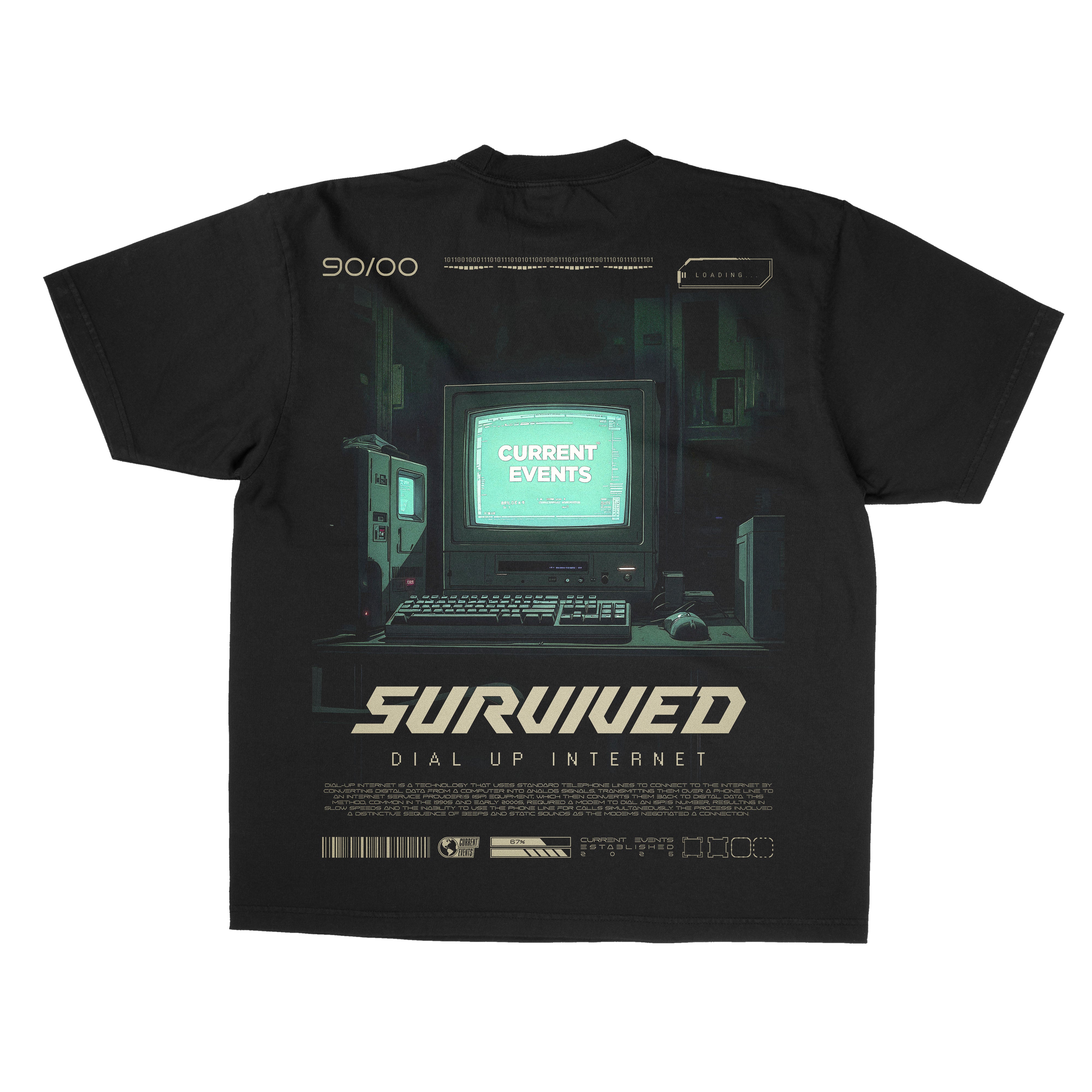 Current Events Dial Up Internet Tee