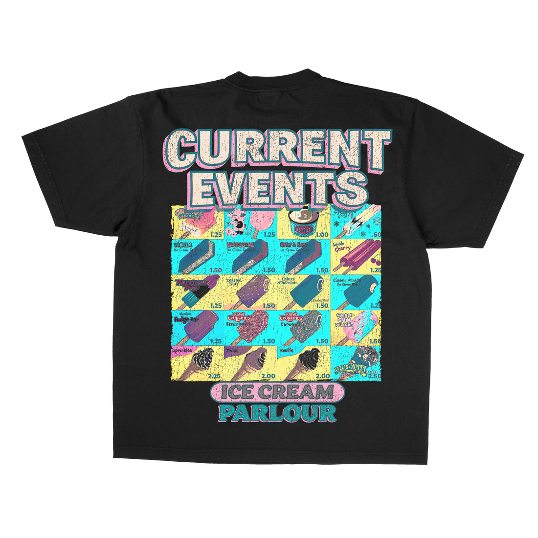 Current Events Ice Cream Tee Black