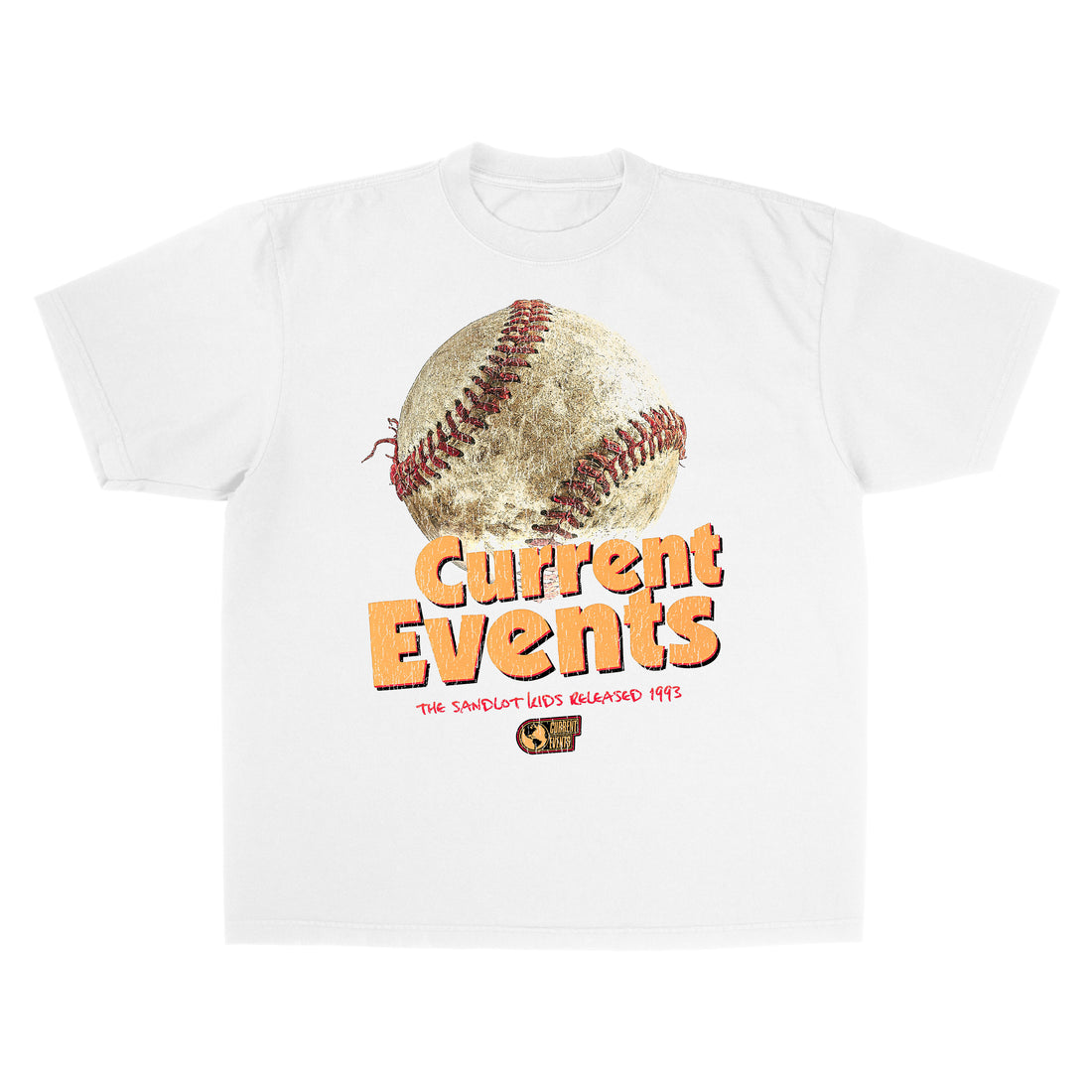 Current Events Baseball Tee