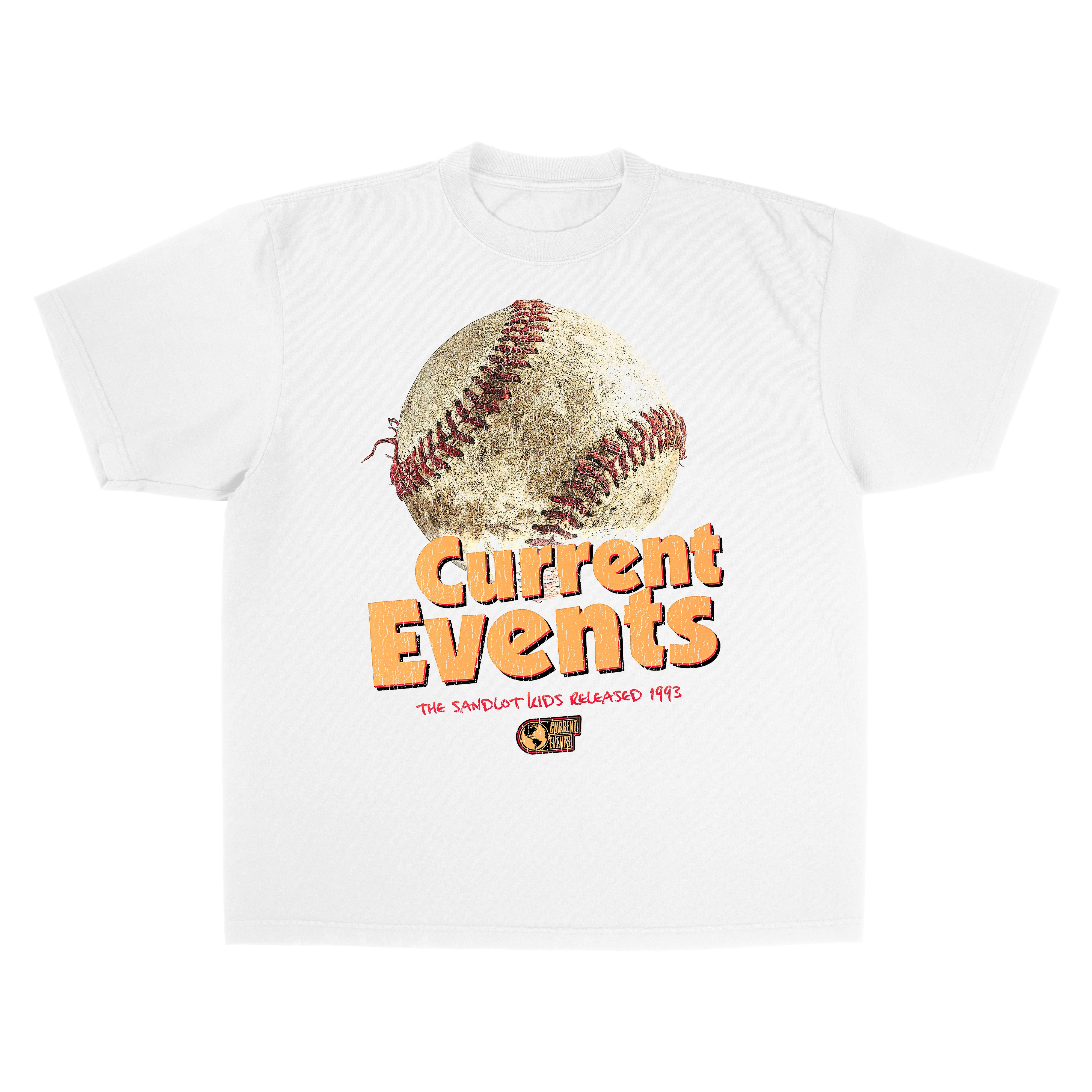 Current Events Baseball Tee