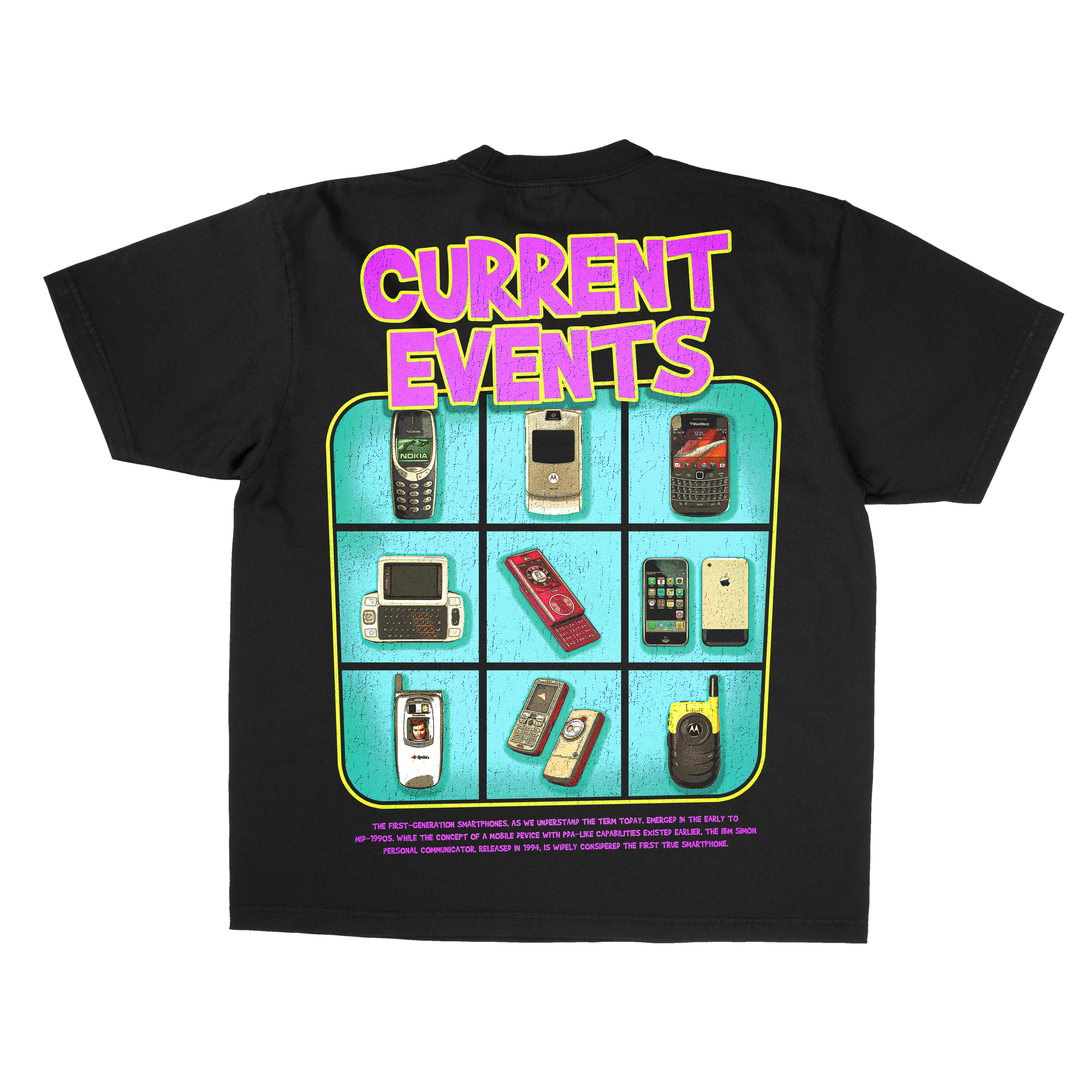 Current Events Vintage Cell Phone Tee