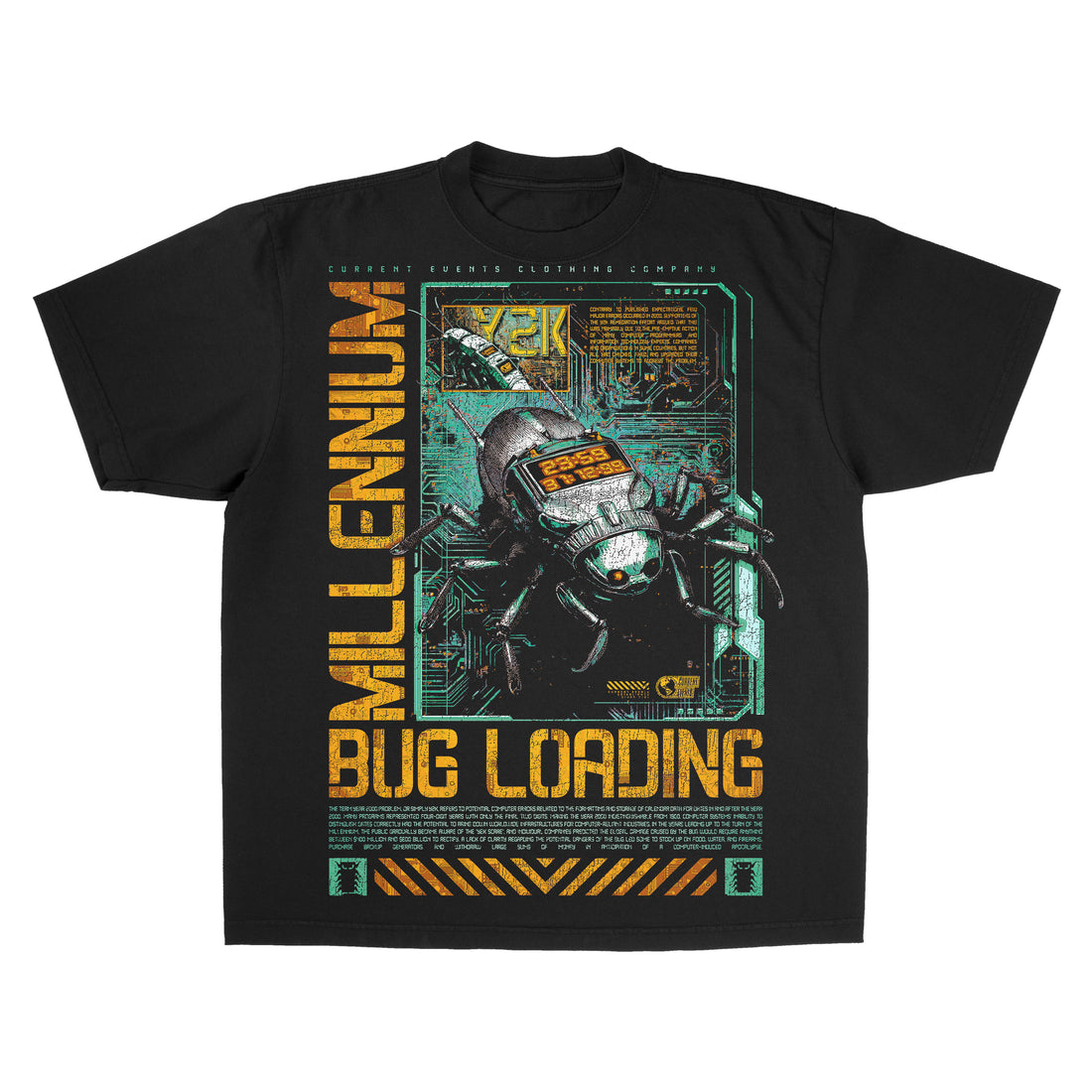 Current Events Y2k Millenium Bug Tee